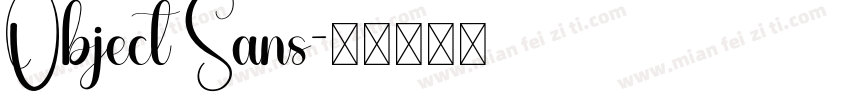 Object Sans字体转换